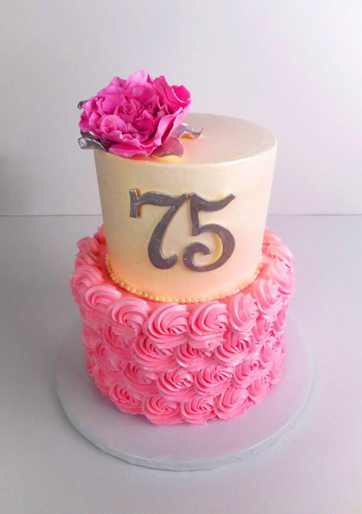 2-tier-pink-buttercream-and-sugar-flower